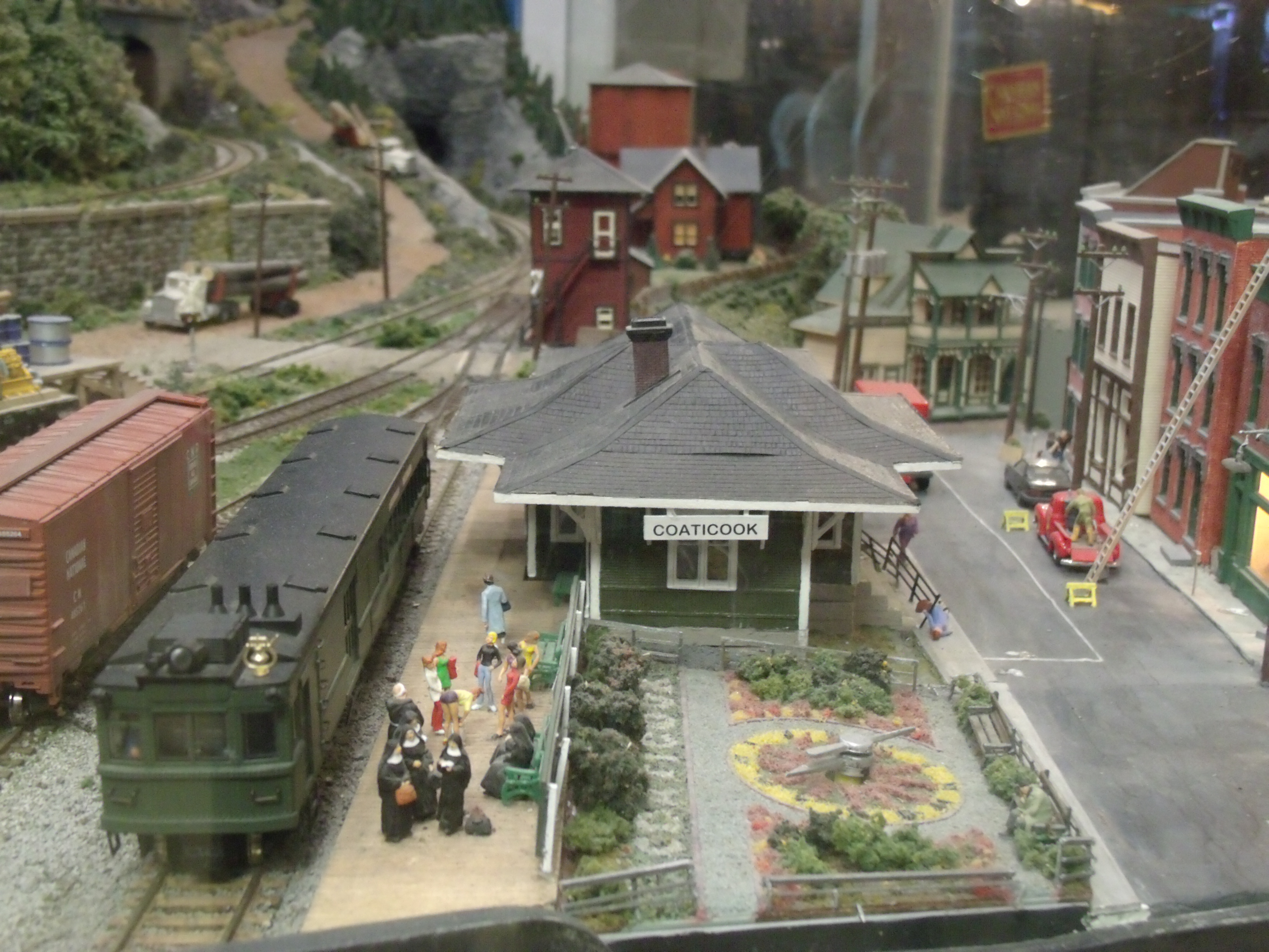 Partie du diorama, représentant l'ancienne gare de Coaticook
